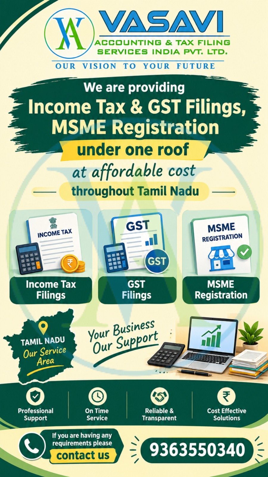 Income Tax & GST Filings, MSME Registration