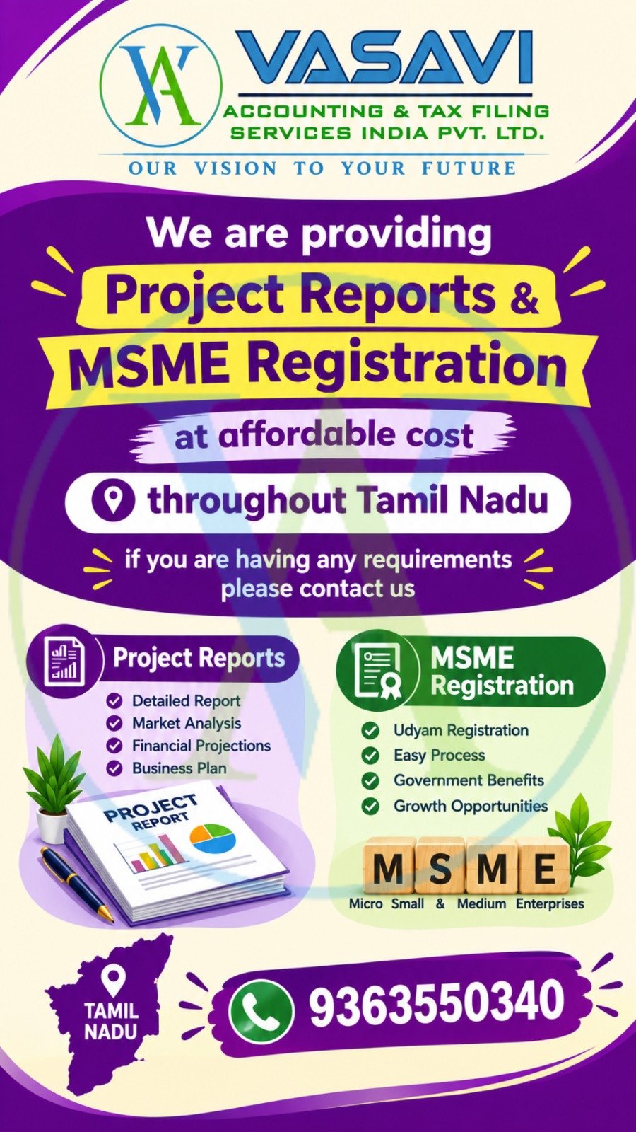 Project Reports & MSME Registration