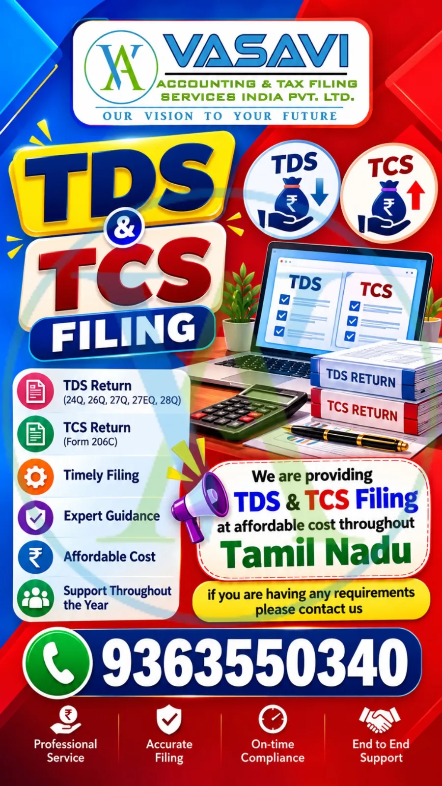 Vasavi Associates poster: TDS & TCS Filing